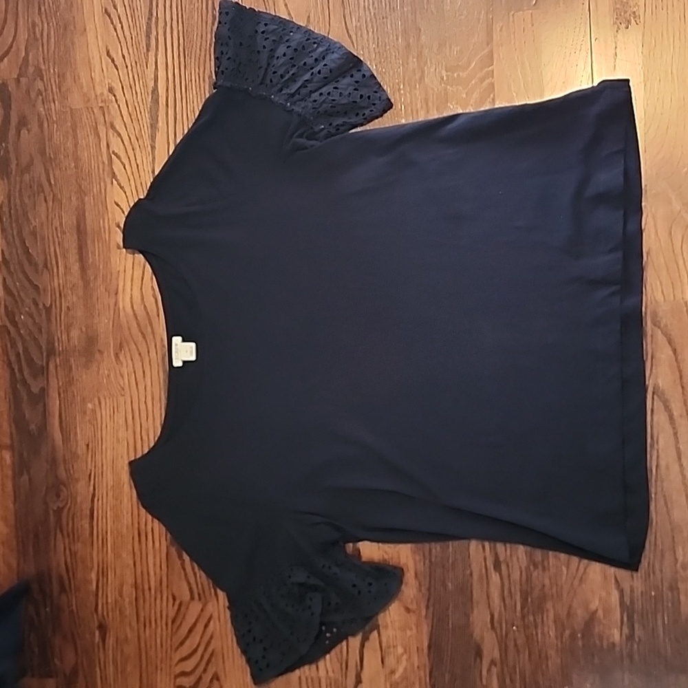 J.Crew ruffle short sleeve shirt